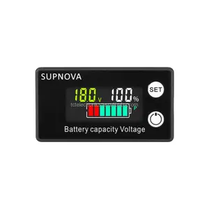 6133A电池容量指示器DC 8V-100V铅酸锂LiFePO4汽车摩托车电压表电压表12V 24V 48V 72V 61