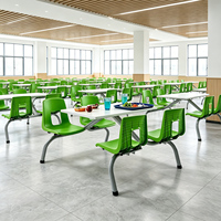 Tables de salle à manger rectangulaires personnalisables en gros pour 4 personnes, mobilier de salle à manger, mobilier de cantine scolaire