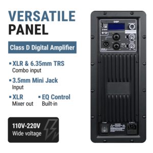RQSONIC CDQ12TD3 1000W RMS Enceinte amplifiée en plastique, système de sonorisation PA pour studio et scène, enceintes actives professionnelles de <span class=keywords><strong>12</strong></span> pouces - Product Image 5