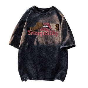 Heavy‑Weight Blank 100% Cotton Men's Vintage Acid Wash Oversized <b>T</b>‑Shirt For Custom Pattern & Digital Printing - Product Image 2