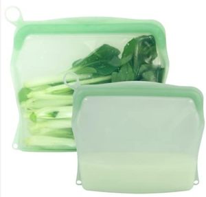 Leak Proof Reusable Silicone Bag Food Storage Container BPA Free Silicone <b>Freezer</b> Zip Lock Zipper Bags for Fruit Vegetable Snack - Product Image 4