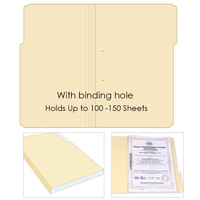 Foska plusieurs tailles de haute qualité, poids lourd 165g, papier Manilla, dossiers de fichiers de conception extensibles pour contenir 100 à 150 feuilles de papier