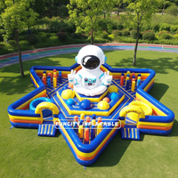 Parc d'attractions gonflable commercial sur le thème de l'astronaute, conception personnalisée, prix d'usine, grande capacité, en PVC, pour l'extérieur