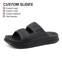 Sandales de sport athlétiques OLICOM à double sangle, orthopédiques, pour fasciite plantaire, à bout ouvert, avec support de voûte plantaire confortable et doux, pour hommes