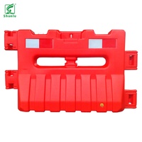 Barrera de Tráfico Modular de Plástico Rellena de Agua, Barricada de Construcción de HDPE de Alta Resistencia para Seguridad Temporal