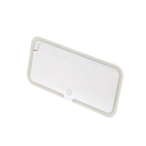 Miroir de courtoisie HD pour voiture Anbao 24,2x12cm avec éclairage LED tactile et pare-soleil pour maquillage - Product Image 3