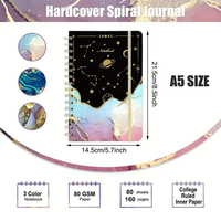 Carnet à spirale A5 personnalisé, lignes pointillées, reliure cousue, pour usage personnel, scolaire, cadeau promotionnel, agenda