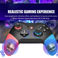 Manette de jeu sans fil Bluetooth avec fonction de réveil, moteur de vibration, joystick pour PC, Android, iOS, Switch Lite, OLED, Windows, Steam