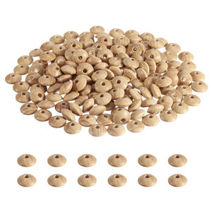 Perles <span class=keywords><strong>en</strong></span> <span class=keywords><strong>bois</strong></span> naturel non fini de la marque BG, 12 mm, pour abaque, disque d'espacement, 12*7 mm, trou de 3,5 mm, pour la fabrication de bijoux <span class=keywords><strong>en</strong></span> DIY - Product Image 3