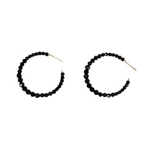 2022 North Night <span class=keywords><strong>Aurora</strong></span> Collection, pendientes de aro de cristal negro de lujo para mujer, diseño de anillo de oreja grande de alta sensación - Product Image 5