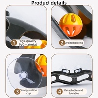 Mascota Gato Accesorios Mayorista PVC Pista Bola Plegables Ventosas Campana Interactivo Movimiento Gato Juguete