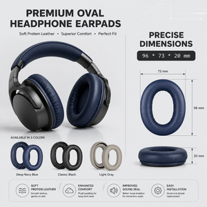 Coussinets <span class=keywords><strong>Elite</strong></span> <span class=keywords><strong>85</strong></span> <span class=keywords><strong>H</strong></span> compatibles avec les écouteurs sans fil à réduction de bruit Jabra <span class=keywords><strong>Elite</strong></span> 85h, coussinets de remplacement en cuir protéiné - Product Image 3