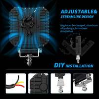 Feux de travail hors route carrés de 4 pouces, 10 LED, phare de conduite, position DRL, projecteurs, accessoires de voiture, aluminium, 9-30V, tracteur, SUV