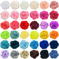 Fil de Dacron 8cm Accessoires pour enfants Bord rôti Fleur de Camélia et Rose Broches Matériel de Fabrication de Broches Mariage Noël
