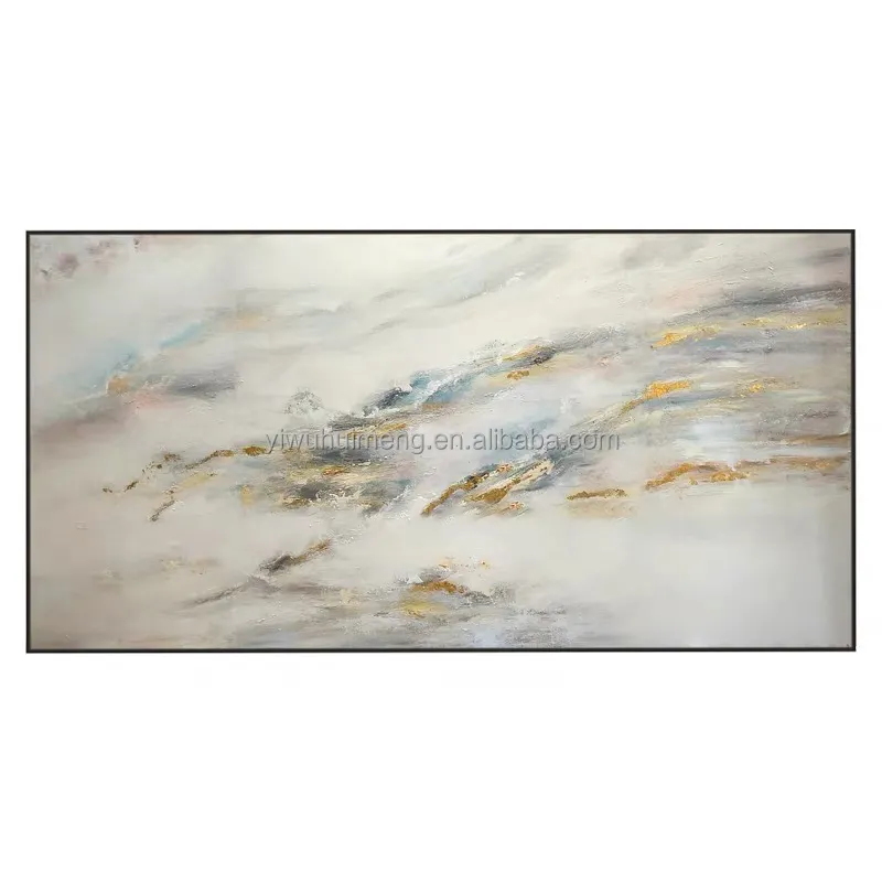 Высокое качество серый СОВРЕМЕННЫЙ ТОЛСТЫЙ Простой чистый пейзаж большой Фото постер на заказ абстрактный пейзаж ручной работы Холст Картина маслом