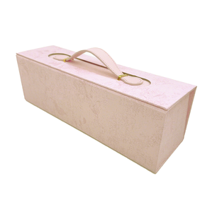 Boîte cadeau pliante vert foncé avec poignée cuir fermeture magnétique luxe parfum bijoux cosmétiques vente en gros - Product Image 3