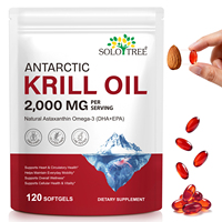 Huile de Krill Antarktique SOLOTREE 240 Gélules Souples Astaxanthine Naturelle Oméga-3 Santé Cardiovasculaire Vitalité Cellulaire Adulte Végétalien