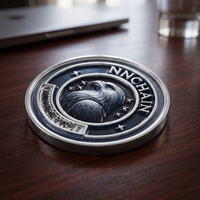Moneta Commemorativa Personalizzata con Aquila 3D in Rilievo e Logo, Souvenir Aziendale in Lega di Zinco Smaltata, Collezione di Monete in Metallo