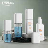 Nouvelle conception d'emballage cosmétique en plastique PET, flacon de parfum à fine brume, 80, 100, 120 ml, flacon vide pour crème solaire, spray pour le corps et le visage, flacon pour tonique