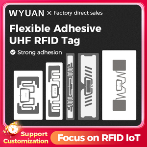 Étiquettes <span class=keywords><strong>RFID</strong></span> UHF programmables <span class=keywords><strong>Smartrac</strong></span> Dogbone ISO18000-6C, autocollant encastrable longue portée, étiquette passive pour chronométrage de course de marathon - Product Image 1