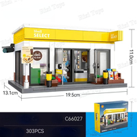 Cada C66027-C66030 MOC Station City Street View Series House Construction Assembly Model Kit for Adults Building Blocks Sets