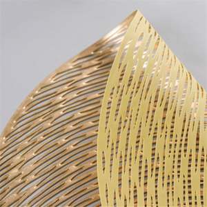 K1405 Placemats Restaurant <b>Round</b> PVC Hollow Meal Pads Anti-hot Dining <b>Table</b> <b>Mats</b> Set PVC Tablemat - Product Image 5