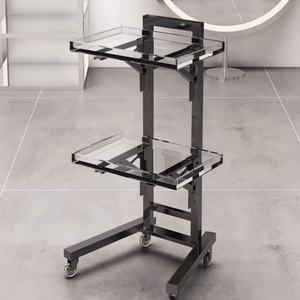 Stainless Steel Hairdressing <b>Trolley</b> for Ironing and Dyeing Foldable Storage for Car Barber Shop and Salon Home Use Metal - Product Image 6