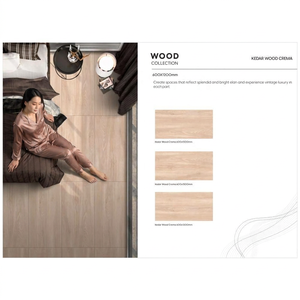 กระเบื้องพอร์ซเลนลายไม้ Kadar Wood Crema ขนาด 600x1200 มม. สีเบจ คอลเลคชั่นสำหรับปูพื้นและผนัง - Product Image 1