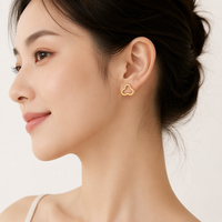 Boucles d'oreilles créoles personnalisées en métal doré effet nuage, bijoux de mode pour femme, cadeau de fête