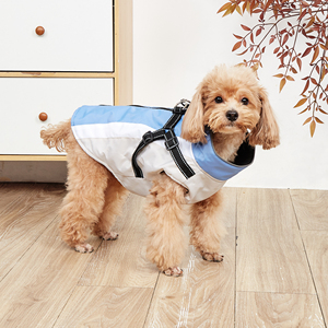 Vêtements pour chiens de compagnie manteau réfléchissant coupe-vent avec harnais ceinture de Traction <span class=keywords><strong>pas</strong></span> <span class=keywords><strong>cher</strong></span> hiver imperméable polaire chien veste manteau - Product Image 5