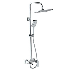Nouveau système de douche de pluie réglable en hauteur monté sur colonne de douche de piano en laiton - Product Image 1