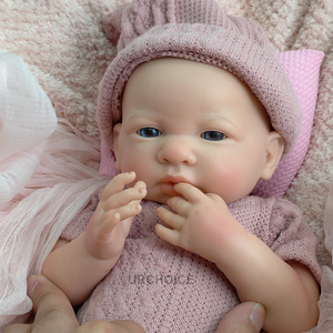 Muñecas Gemelas Reborn Realistas de 16 Pulgadas, Auténticas, de Juguete Suave con Venas Detalladas en la Piel, Rostro Regordete, Cuerpo Completo de Silicona para Coleccionistas - Product Image 5