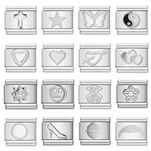 Italian Modular Stainless Steel Jewelry Chain Mixed Shapes For Bracelet Making Unisex DIY Luxury Accessory Spring 2024 - Product Image 2