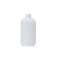 Flacon de shampooing en plastique HDPE biodégradable écologique de 300 ml, avec couvercle en bambou de 500 ml