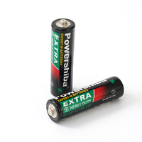 Piles Zinc-Carbone AA R6 1.5V Powershiba à Prix Abordable, Durables, Certifiées CE, Durée de Vie de 5 Ans, pour Outils Électriques et Jouets