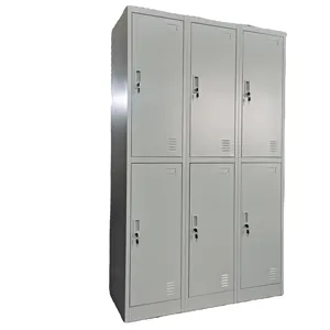 Fabrik Hot Sale 6 Türen Schließ fächer Metall Personal Arbeiter Arbeiter Personal Kleidung Gepäck tasche Kleidung Lagers chrank Gym Locker