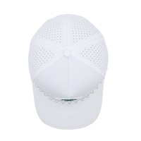 Gorra de Golf Deportiva Impermeable de 5 Paneles con Parches de Goma Personalizados, Diseño de Cuerda Estampada, Visera Curva para Hombre y Mujer, Cuatro Estaciones