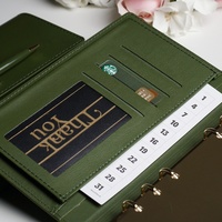 Carnet de notes A5, classeur rechargeable, planificateur, couverture a6, budget, cuir PU, organisateur d'argent liquide, 6 trous, journal, carnet de notes, classeur à 6 anneaux