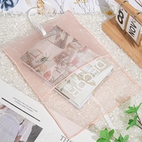 Pochette en organza imprimée avec logo personnalisé, pour cadeaux de mariage, de fête, bijoux, sac de luxe en organza maillé, pochette cadeau anti-poussière