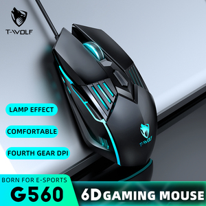 Tiện ích mới T-WOLF chuột có dây G560 6 phím có thể điều chỉnh DPI đèn thở bốn màu Chuột Game Thủ mô hình riêng - Product Image 2