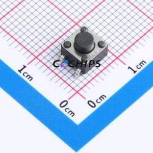 K2-6639SP-C4SC-04 Tactile Switch SMD-4P,6x6mm Switch Single Pole Single Throw Round Button 2.5N Vertical Mount - Product Image 1