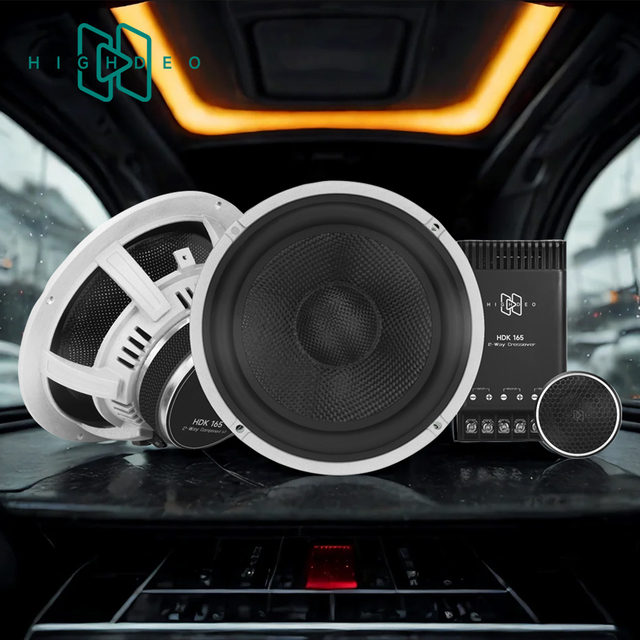 6.5 Inch 2 Way Component Speakers Kits HDK165 160 Watt with a DSP Amplifier for Car Audio