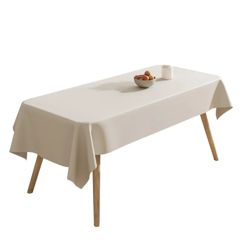 Toalha de mesa de cordeiro creme francesa, toalha branca para mesa de café, toalha de mesa lavável à prova d'água e à prova de óleo