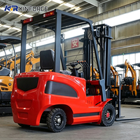 Pasokan Langsung Pabrik Forklift Listrik 1 Ton Empat Roda, Truk Forklift Mini Fleksibel untuk Logistik, Penyimpanan, dan Bengkel
