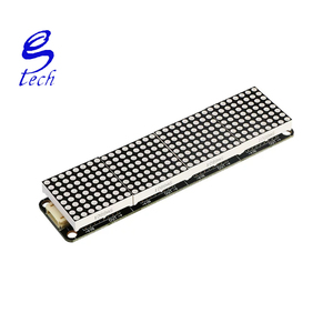 Module d'écran matriciel à points 8x32 de haute qualité, marque originale, lumière rouge, avec puce MAX7219, interface Ph2.0, noir, 5V - Product Image 1