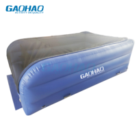 GAOHAO Fosse à mousse gonflable bleue pour barres de gymnastique, tapis de piste gonflable, fosse à mousse d'atterrissage, taille 300x200x90cm, tapis d'atterrissage sécurisé pour enfants, anti-choc