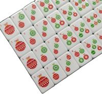 Ensemble de Mahjong Américain de Luxe pour Noël, 160 Tuiles, motifs Casse-Noisette, Joker, Chapeau de Père Noël, Canne à sucre craquelée, Bambous, Jeu de Fêtes, Cadeau pour Femmes