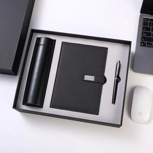Customizable Business Gift <b>Box</b> <b>A3</b> A5 Leather Notebook Pen 100 Sheets Personalized Logo Printed Organizer Cup Included - Product Image 1
