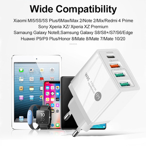 Bộ Sạc Điện Thoại Di Động Đầu Sạc 5V4A Bộ Chuyển Đổi Nhiều Cổng PD 36W Bộ Sạc Nhanh US EU UK + 3USB - Product Image 4