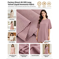 Tissu molletonné double face en coton peigné 48/50S, finition velours liquide, 190g, anti-plis, haut de gamme, pour vêtements de sport (équitation) - Vente en gros